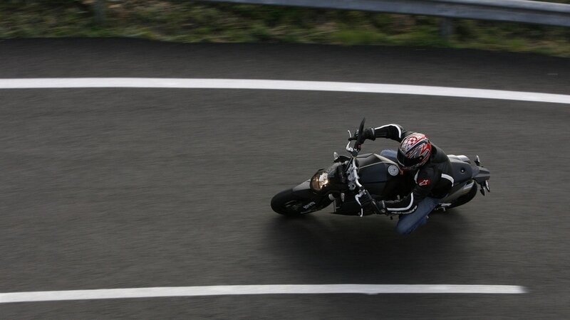 Motorcycle rider on a racetrack