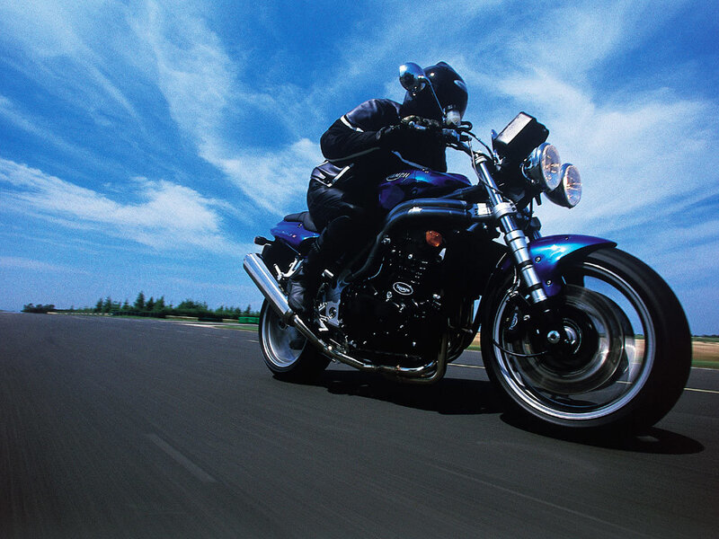 Motorcycle rider on a racetrack