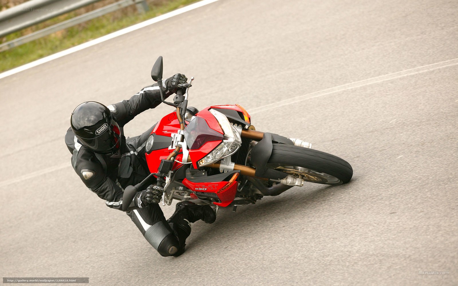 Motorcycle rider on a racetrack