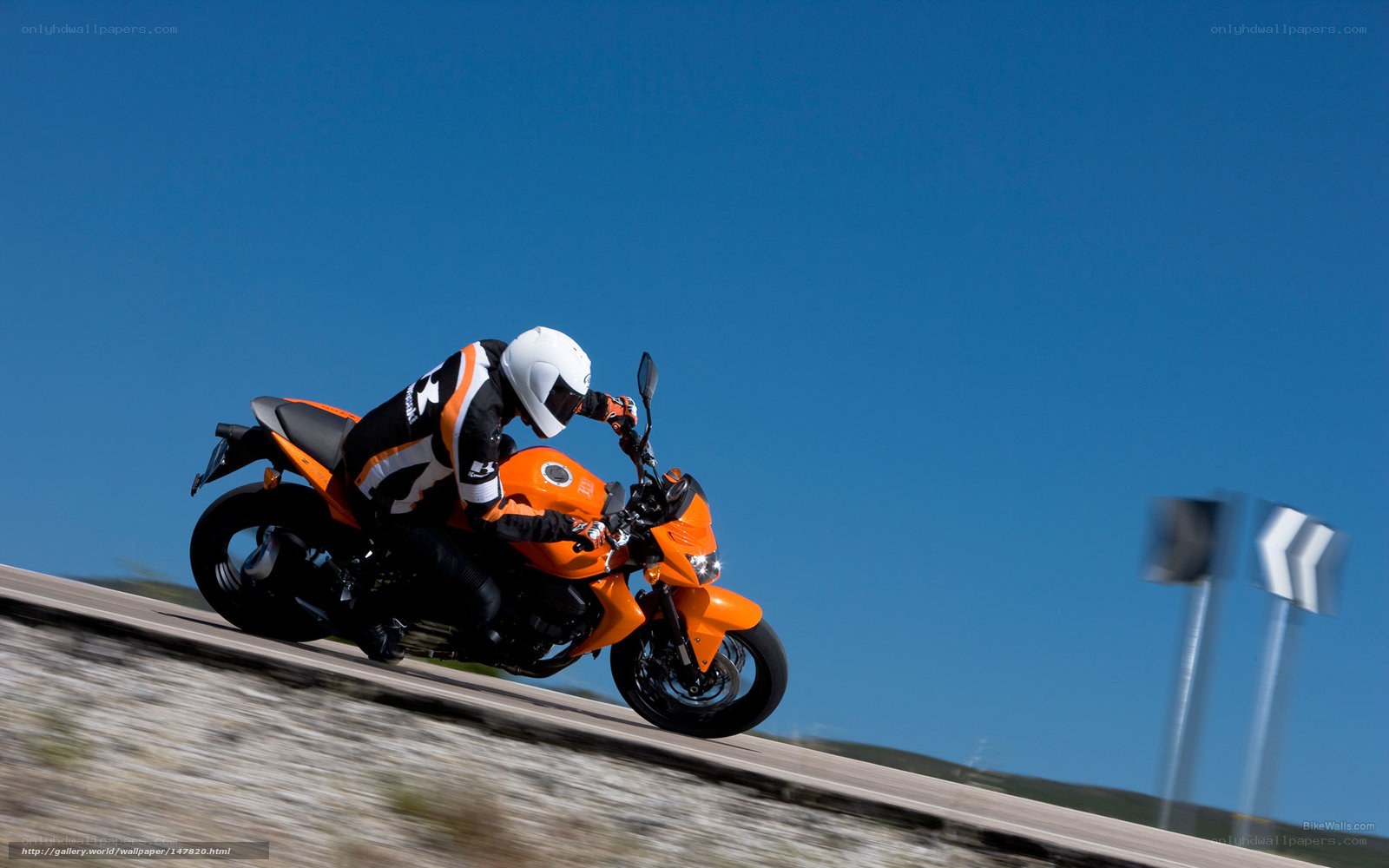 Motorcycle rider on a road