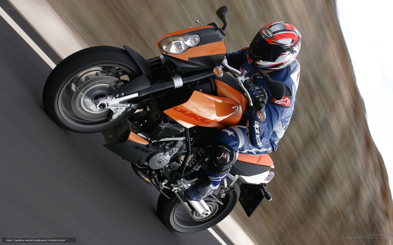 motorcycle rider on a road