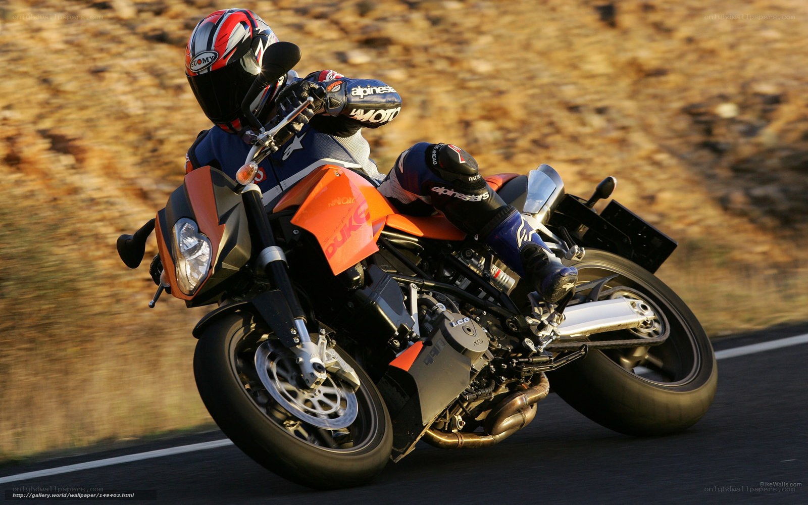 motorcycle rider on a road
