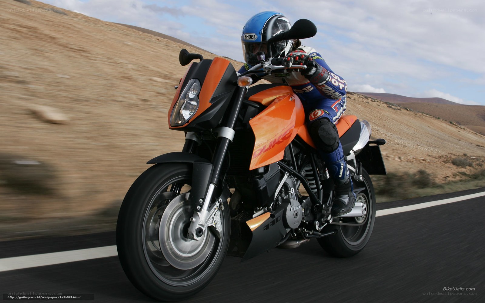 motorcycle rider on a road