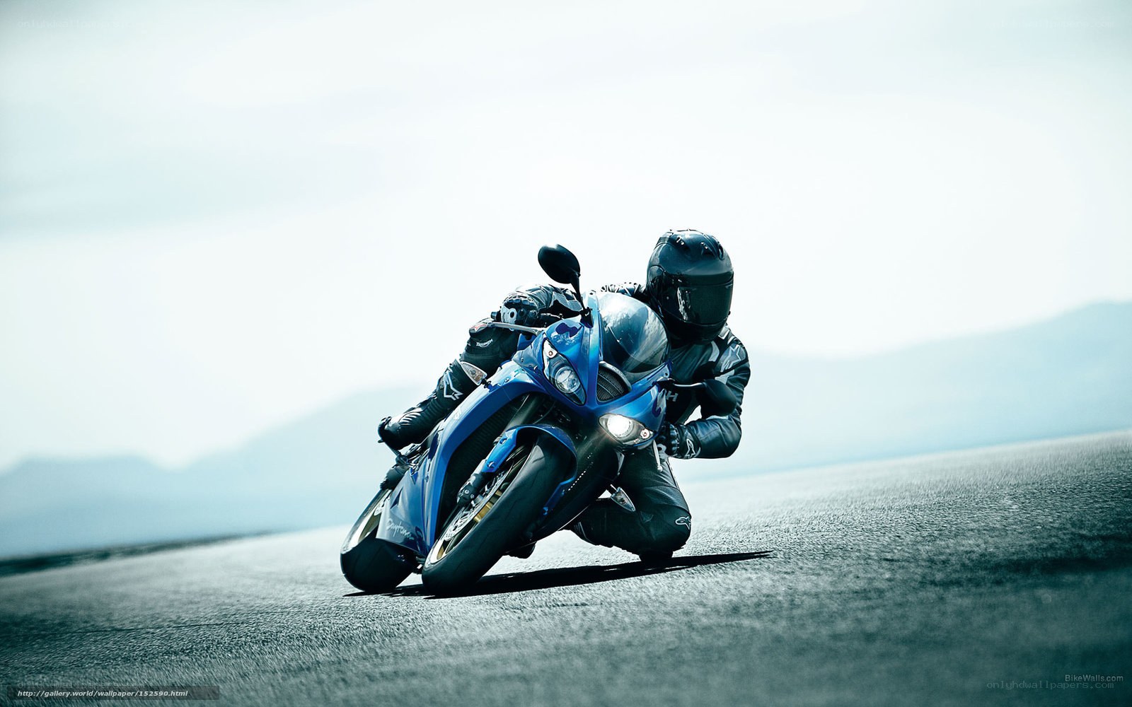 Motorcycle rider on a road
