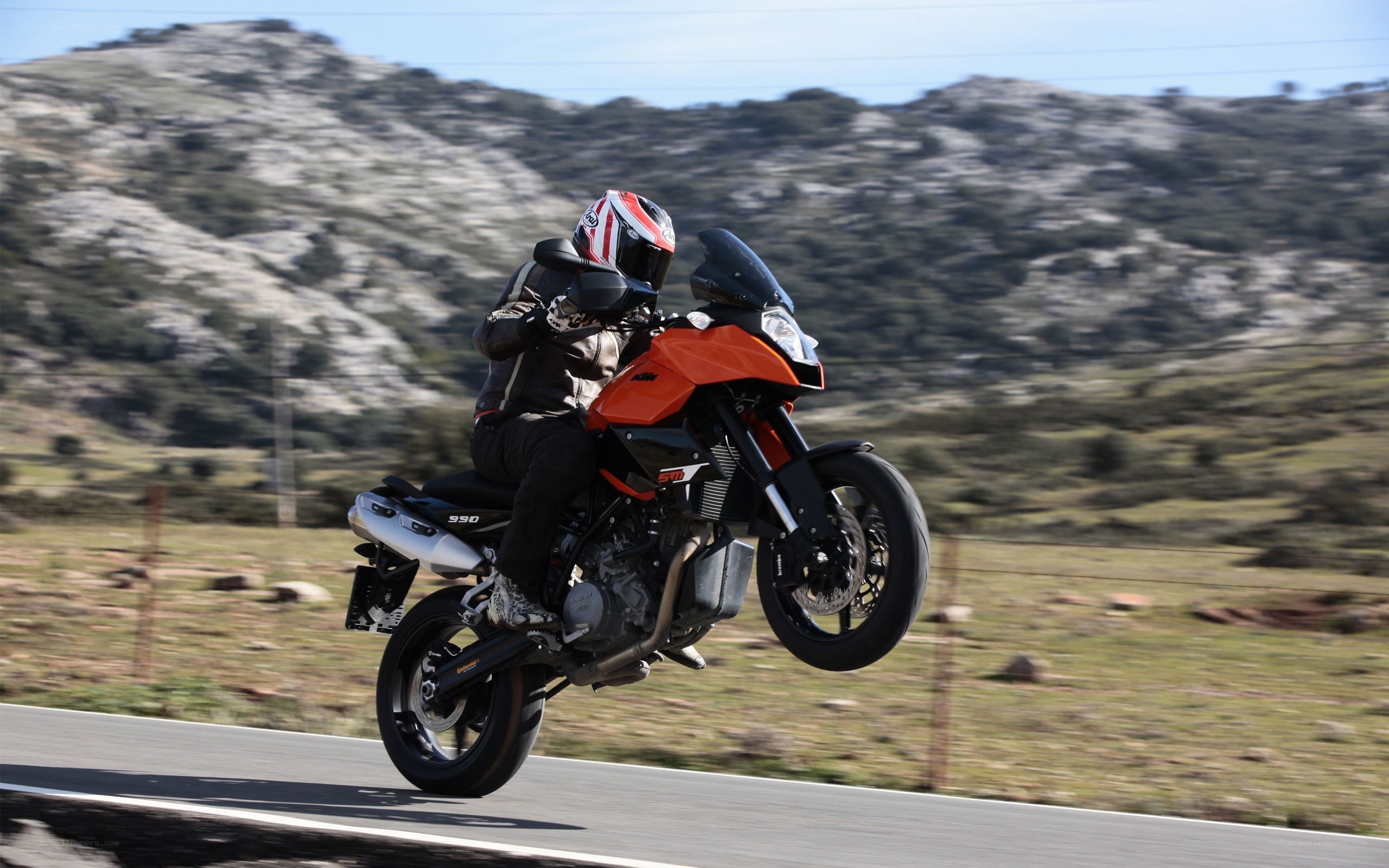 motorcycle rider on a road