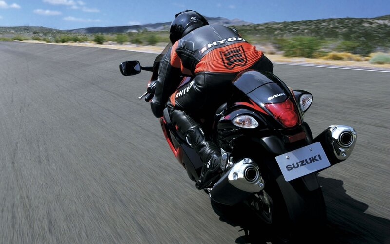 motorcycle rider on a road