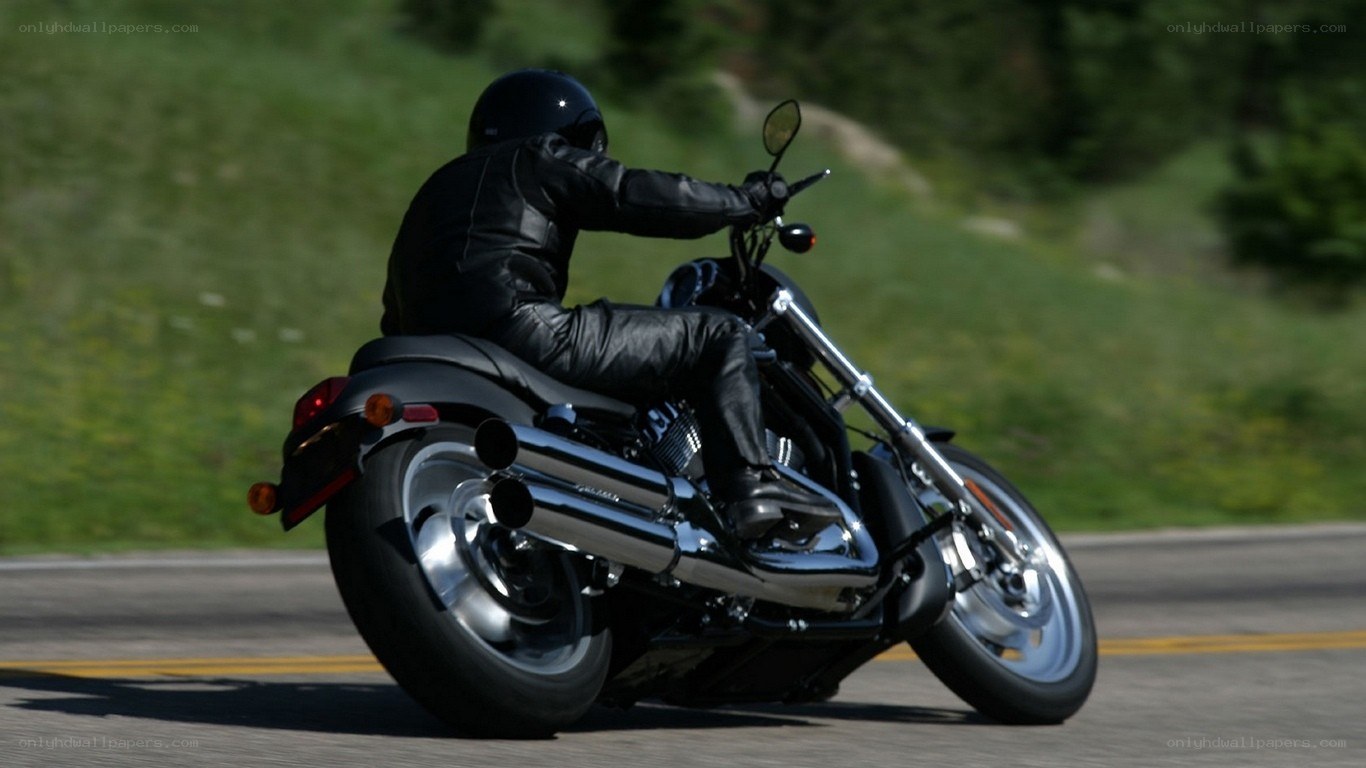 Motorcycle rider on a road