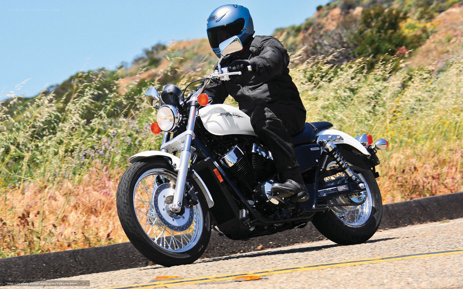 motorcycle rider on a scenic road