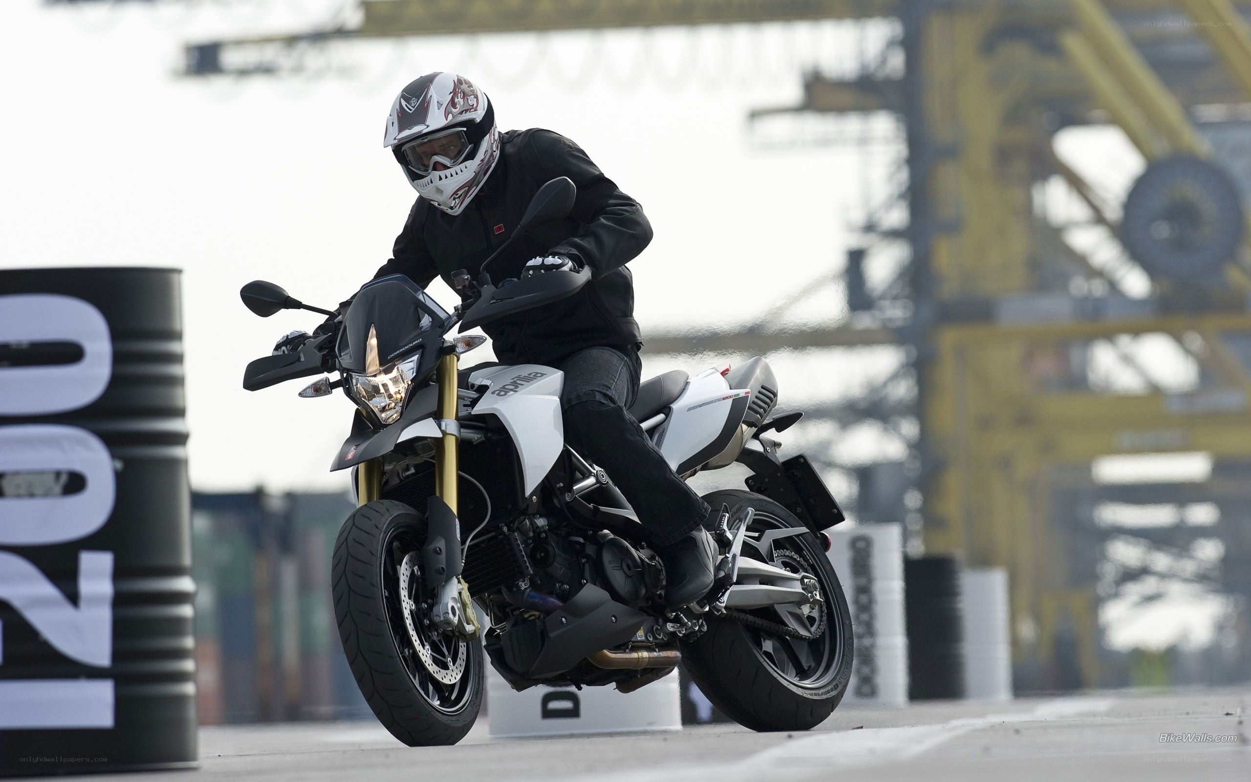 Motorcycle rider on a track
