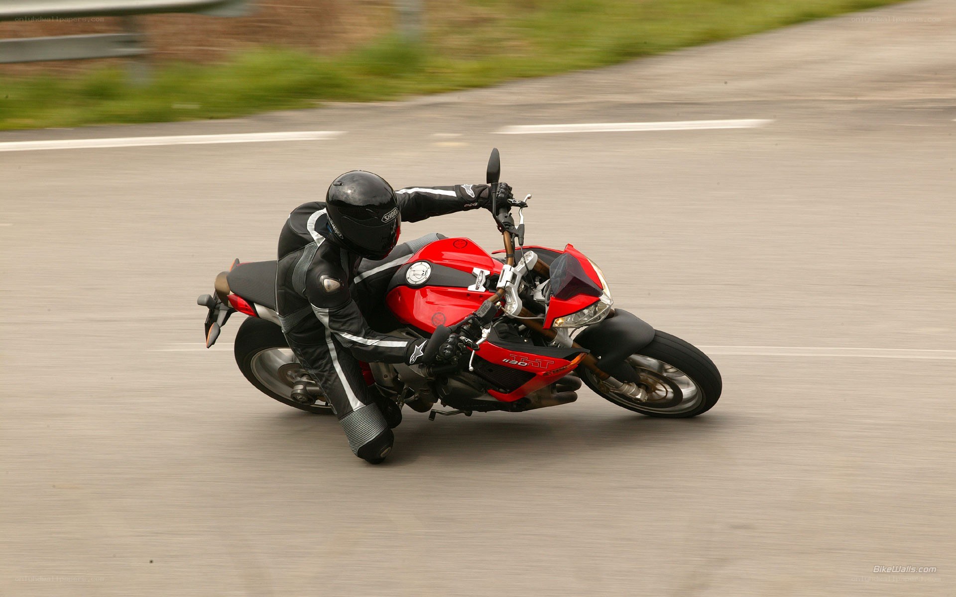 Motorcycle rider on a track