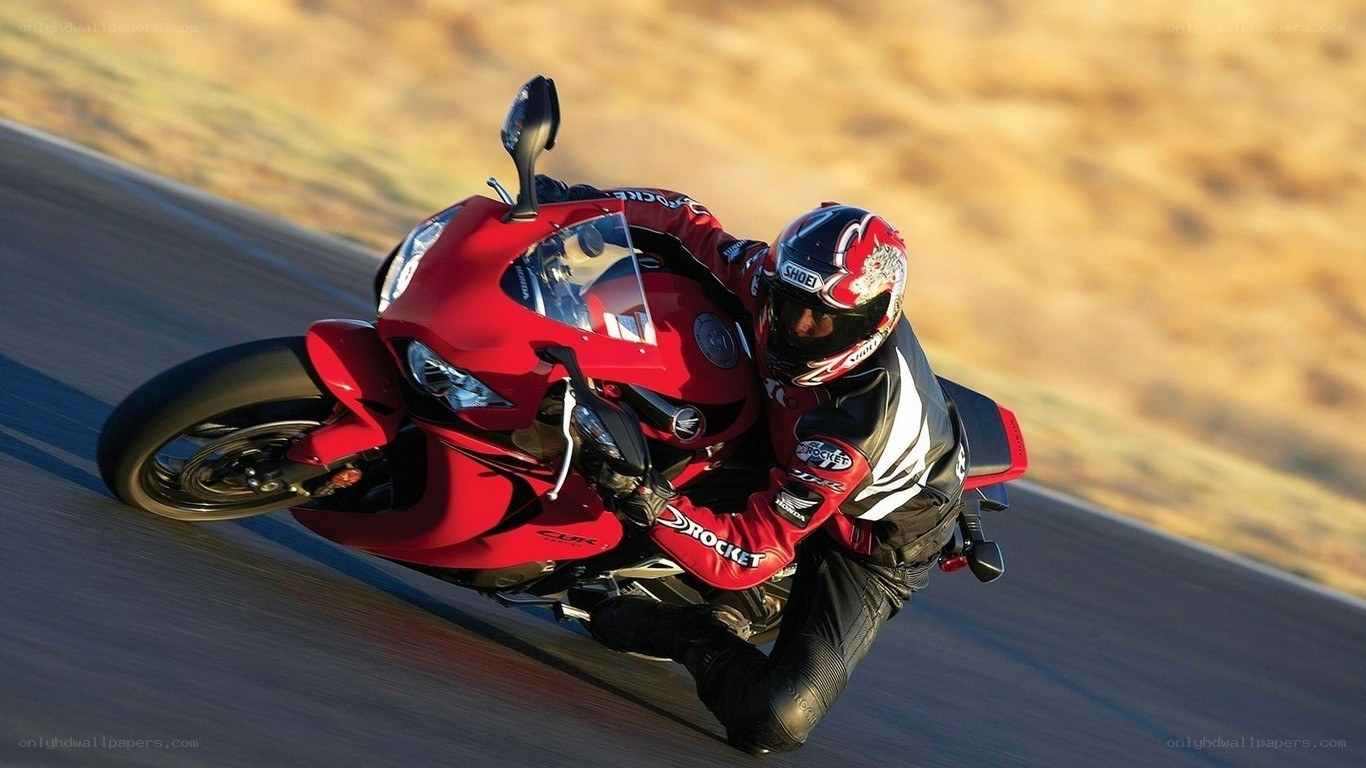 Motorcycle rider on a track