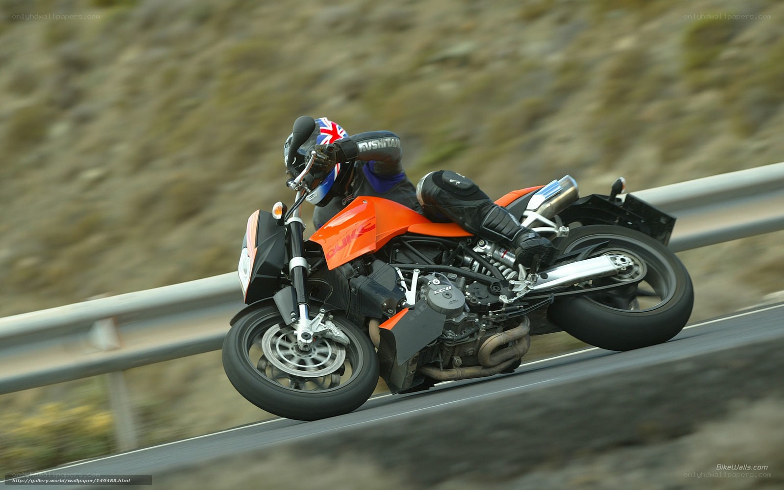 motorcycle rider on a winding road
