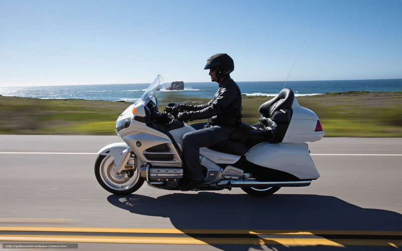 Motorcycle Rider on Coast