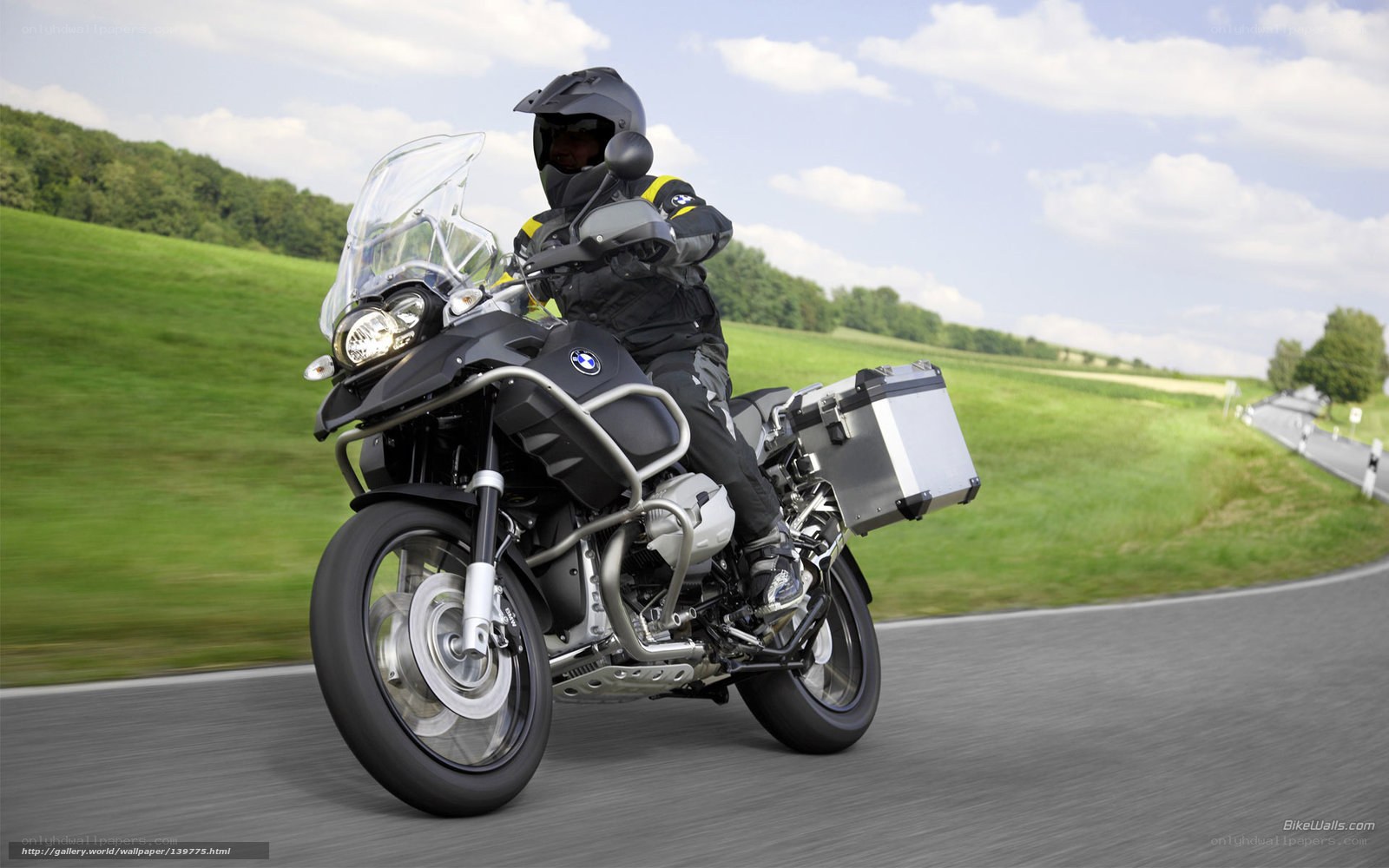 motorcycle rider on country road