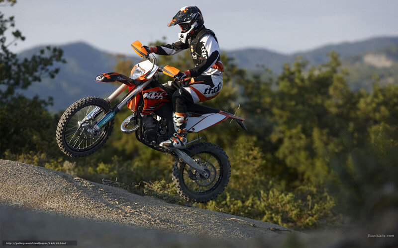 Motorcycle Rider on Dirt Bike — Orange, Action-packed