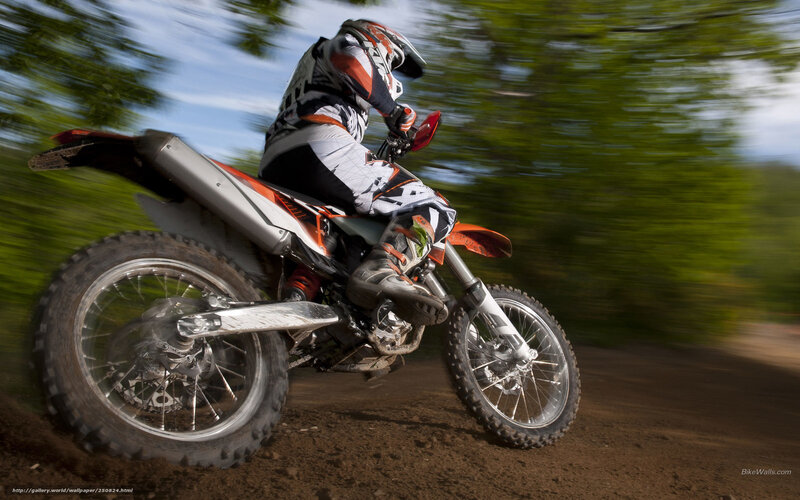 Motorcycle Rider on Dirt — Green, Dynamic, Afternoon