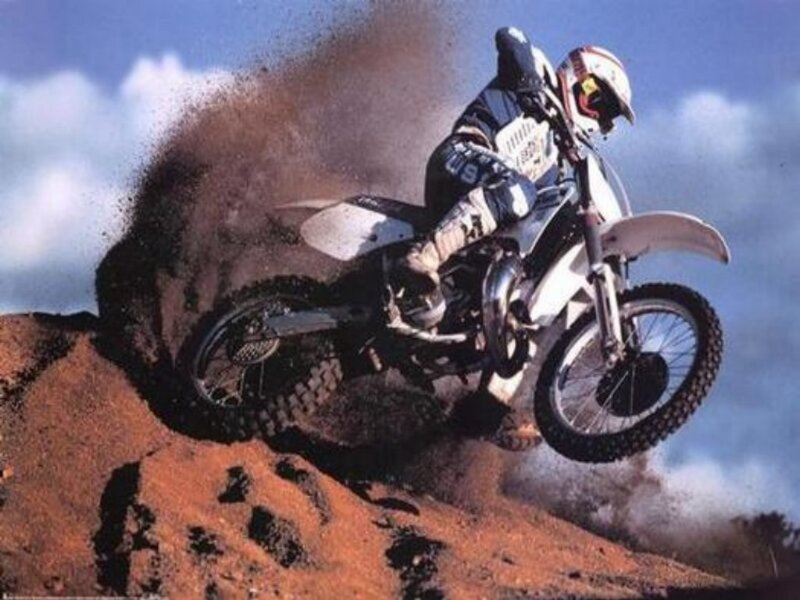 Motorcycle Rider on Dirt