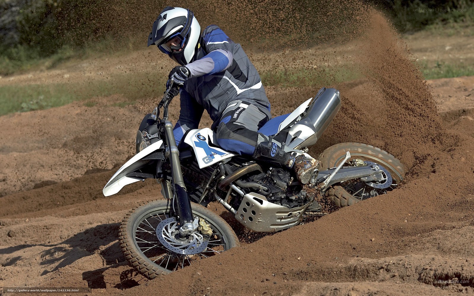 motorcycle rider on dirt track