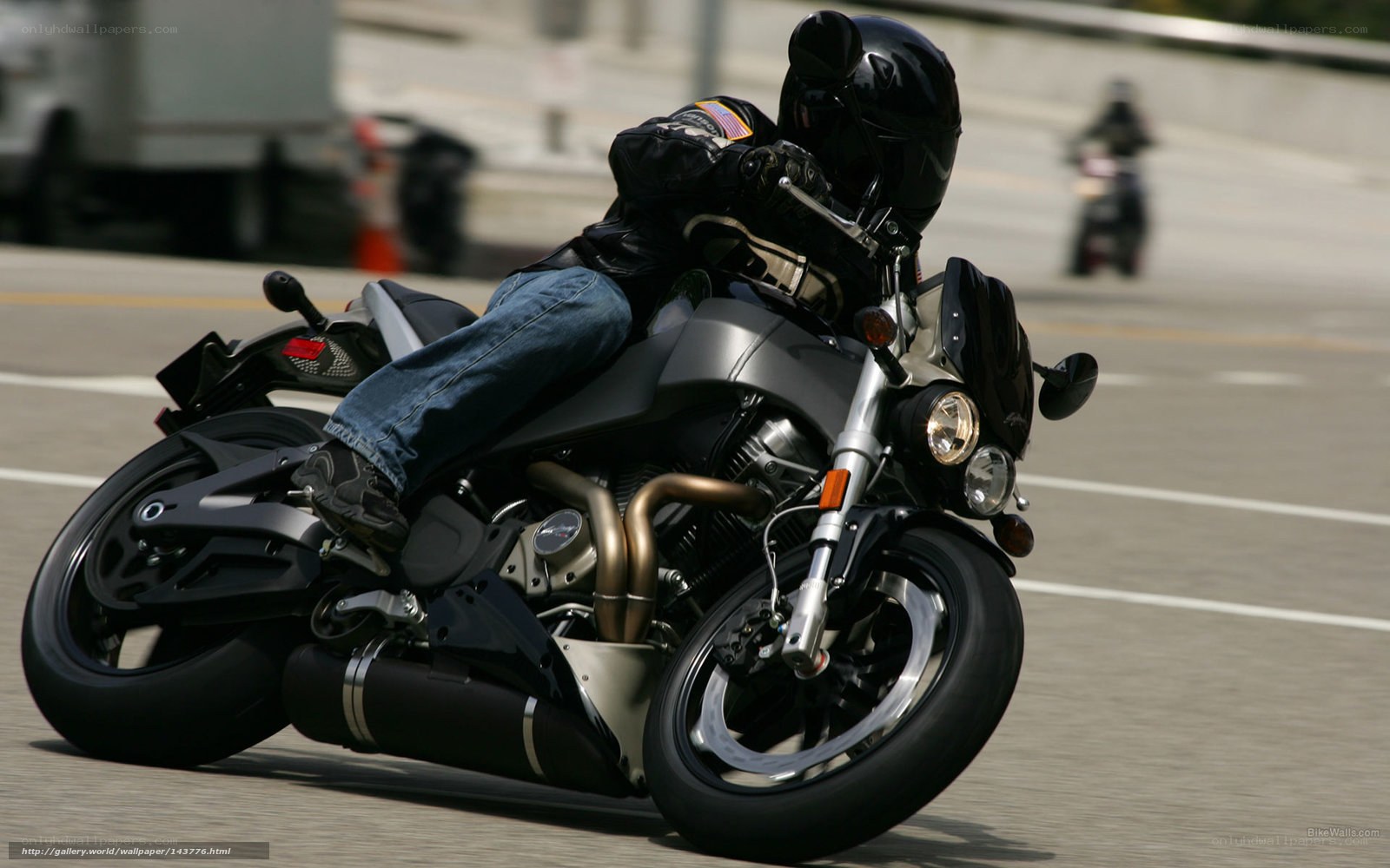 motorcycle rider on highway