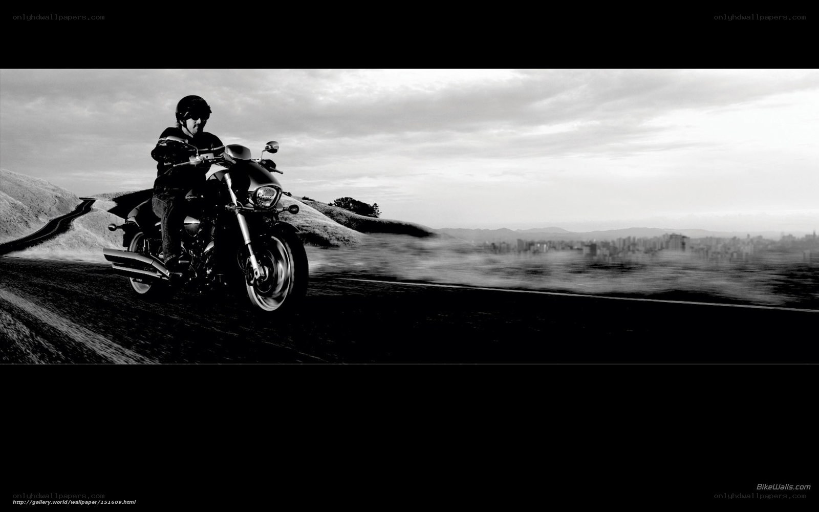 motorcycle rider on open road