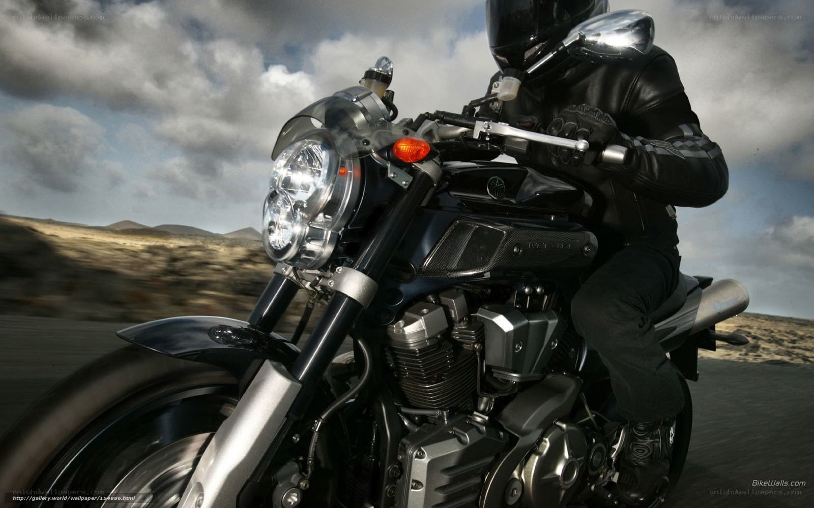 motorcycle rider on open road