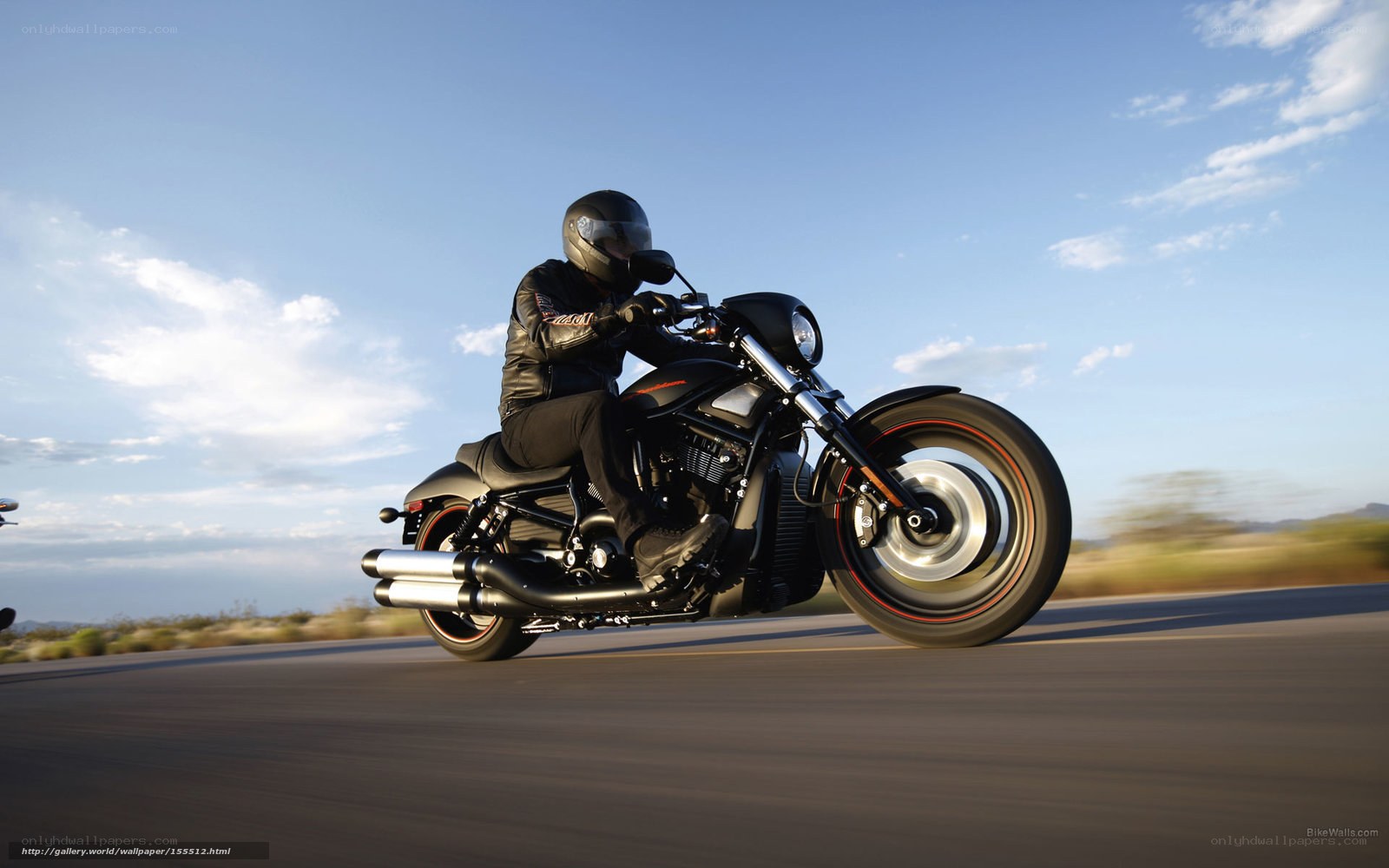 motorcycle rider on open road