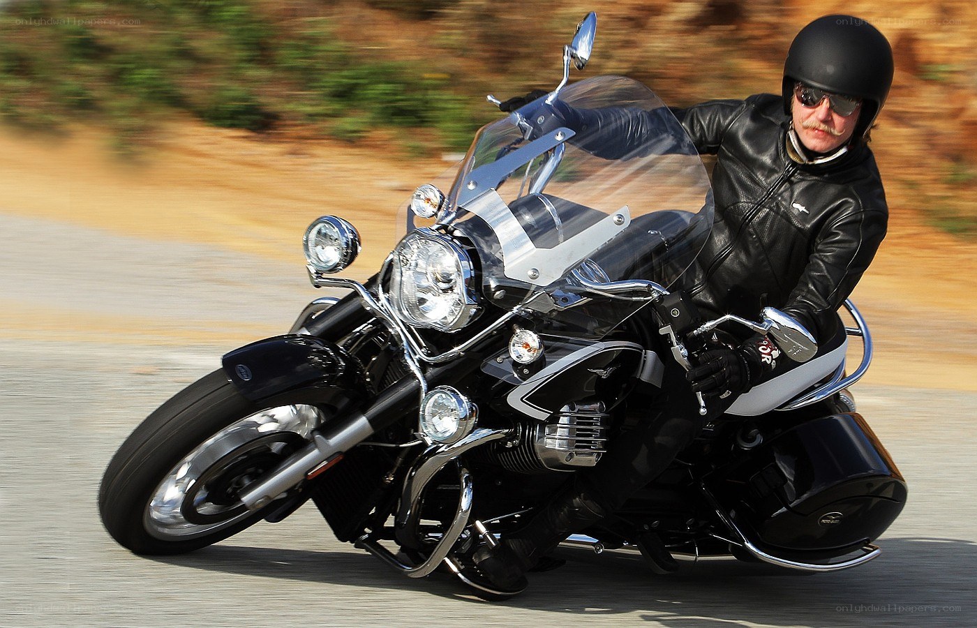 motorcycle rider on road