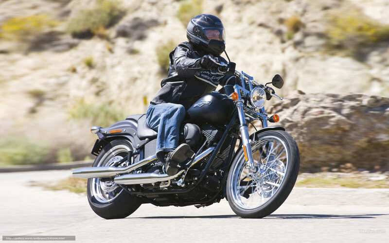 Motorcycle Rider on Road — Black, Active, Afternoon