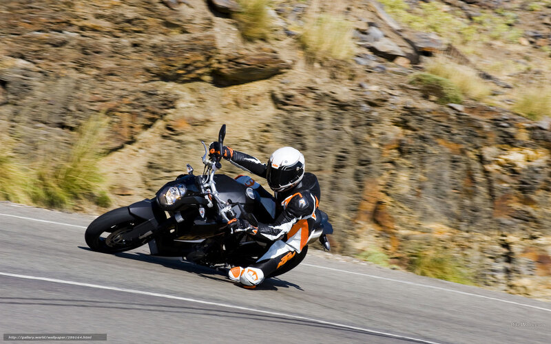 Motorcycle Rider on Road — Black, Dynamic, Afternoon, Photograph, Hillside