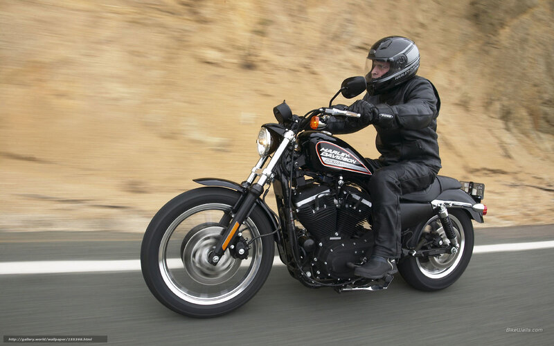 Motorcycle Rider on Road — Black, Dynamic, Photograph, Helmet