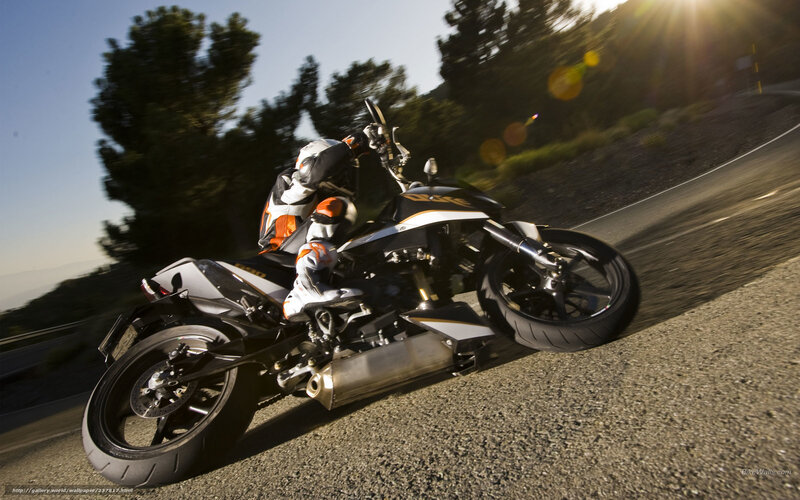 Motorcycle Rider on Road — Black, Dynamic, Sunset