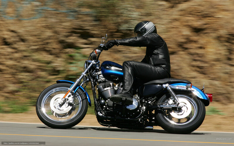 Motorcycle Rider on Road — Blue, Dynamic, Afternoon, Photograph, Helmet