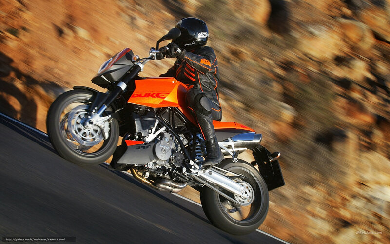 Motorcycle Rider on Road — Orange, Dynamic, Afternoon, Photograph, Helmet, Mountain