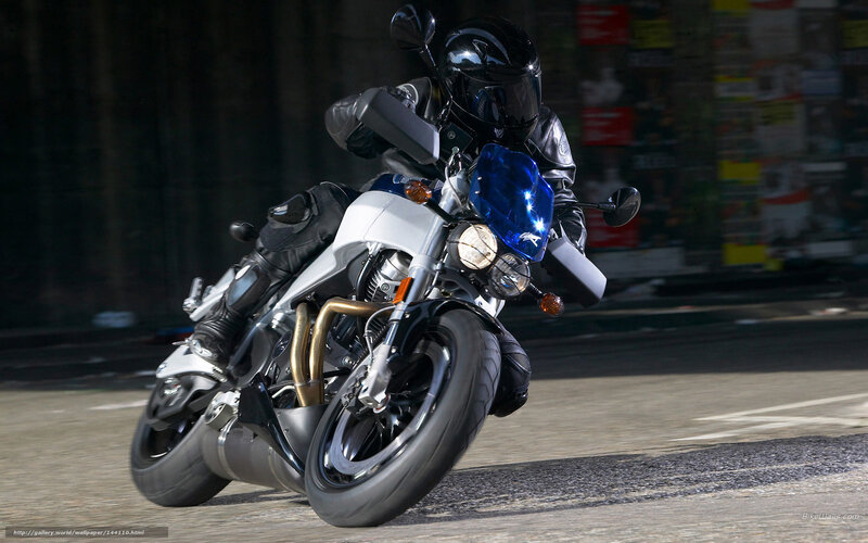 Motorcycle Rider on Street — Black, Dynamic, Afternoon, Photograph