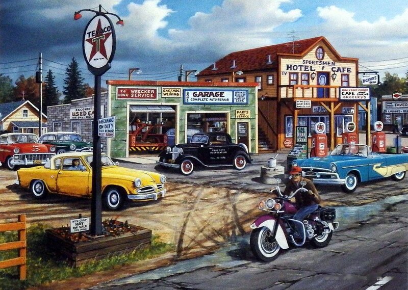 Motorcycle Rider on Street — Yellow