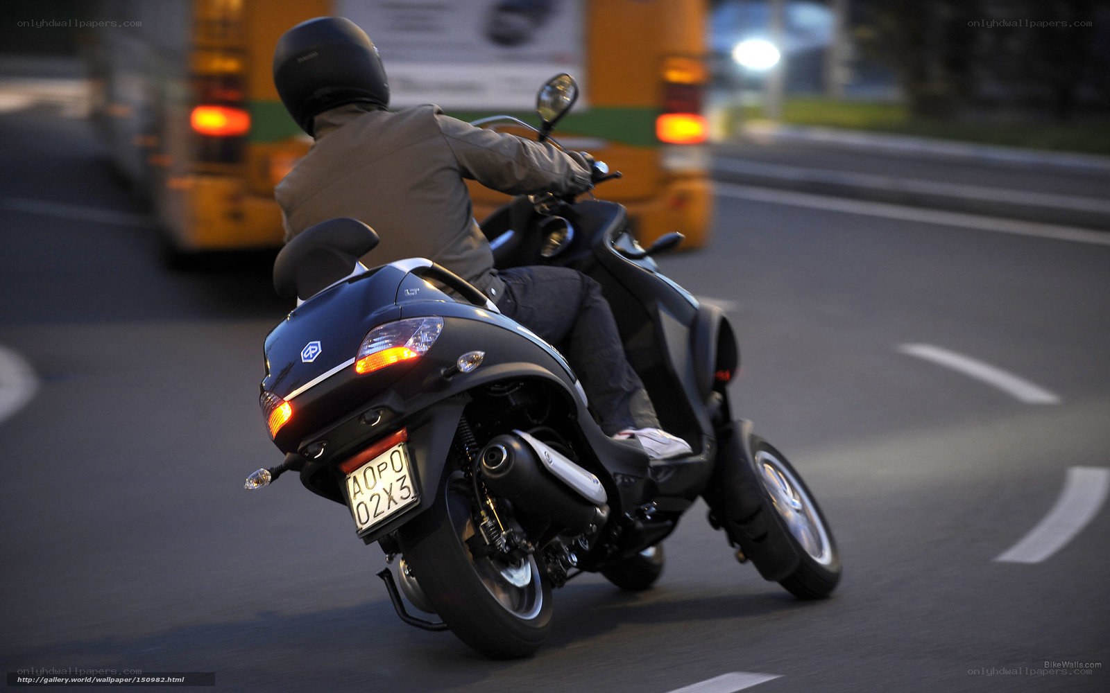 motorcycle rider on the road