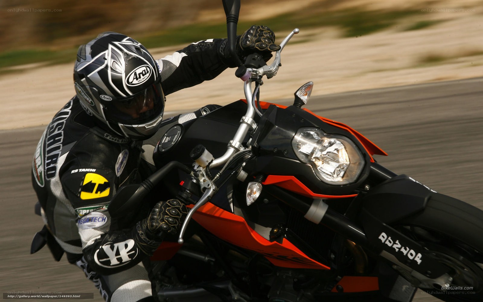 motorcycle rider on track