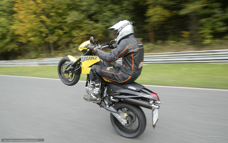 Motorcycle Rider on Track — Black, Dynamic, Autumn