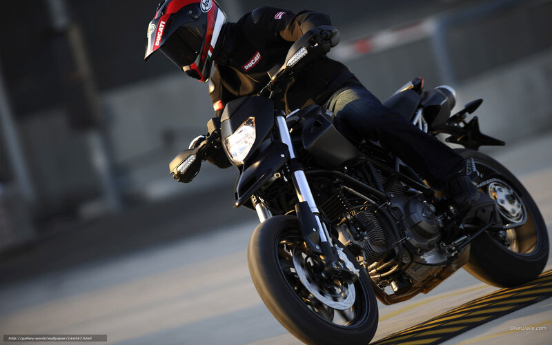 Motorcycle Rider on Track — Black, Dynamic, Sunset