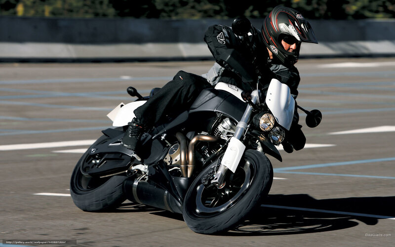Motorcycle Rider on Track — Black, Dynamic