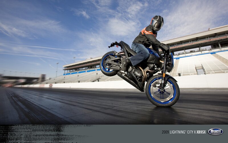 Motorcycle Rider on Track — Blue, Dynamic, Afternoon