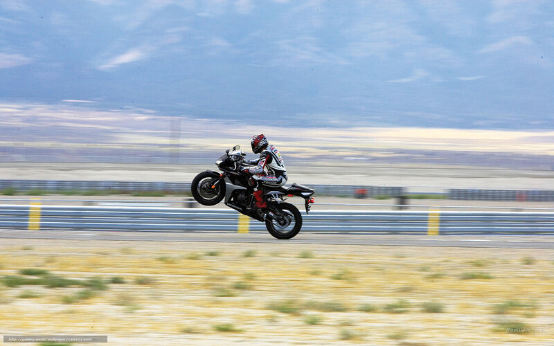 Motorcycle Rider on Track — Blue, Dynamic