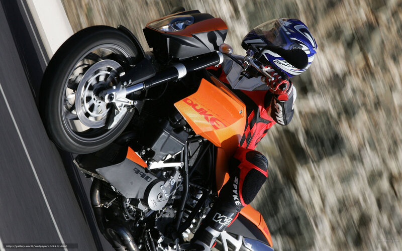 Motorcycle Rider on Track — Orange