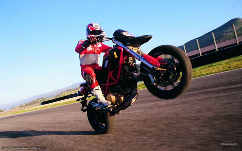 Motorcycle Rider on Track — Red, Dynamic, Afternoon