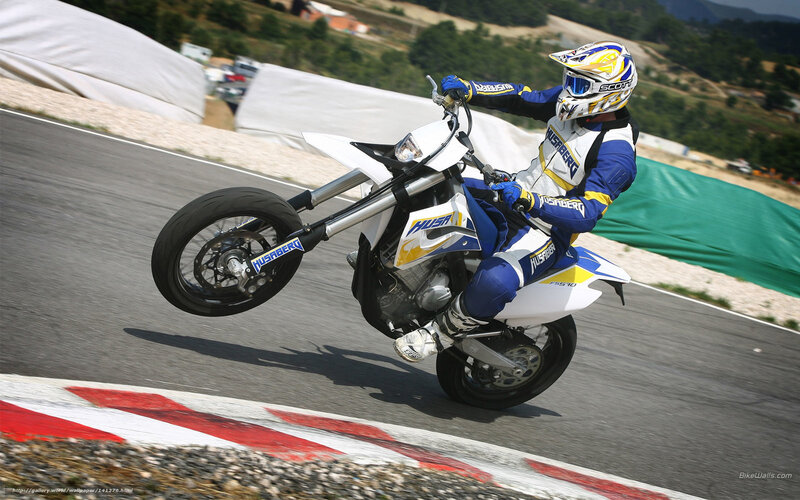 Motorcycle Rider on Track — White, Dynamic