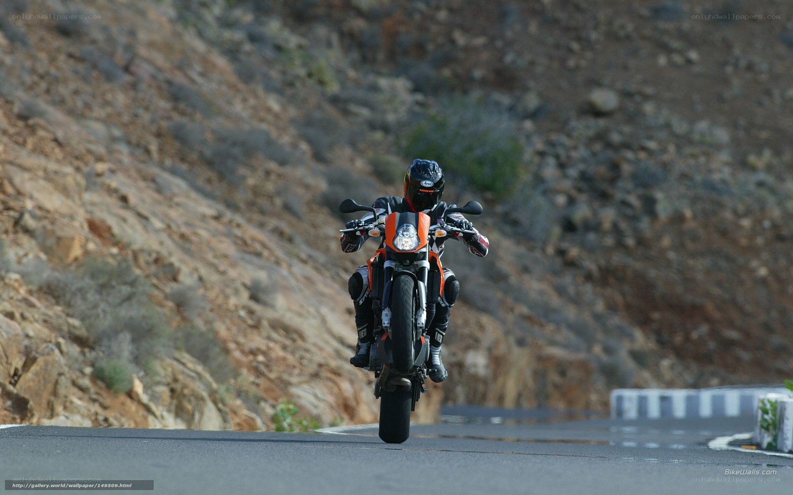 motorcycle rider on winding road