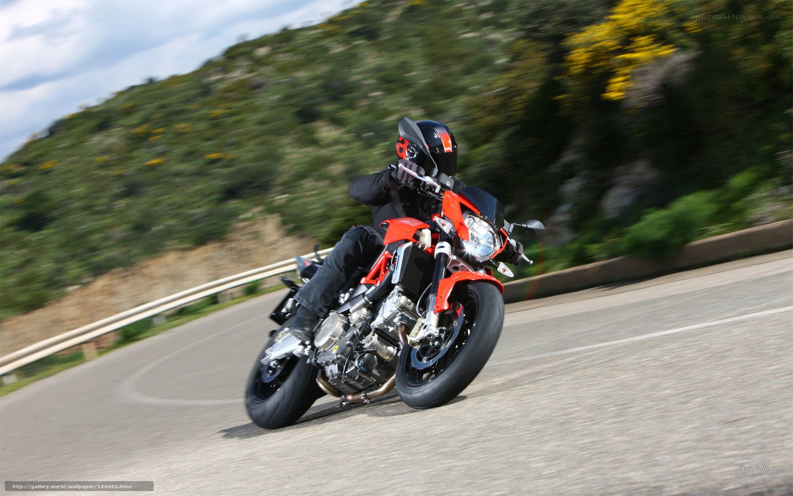 motorcycle rider on winding road