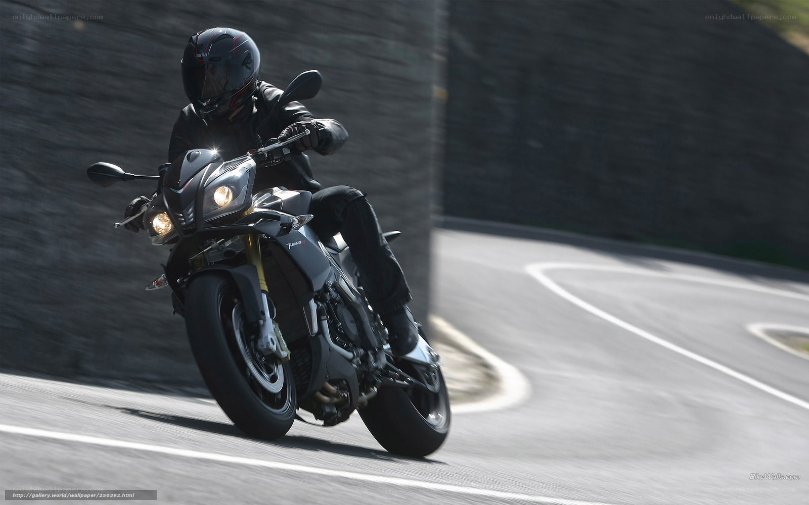 motorcycle rider on winding road