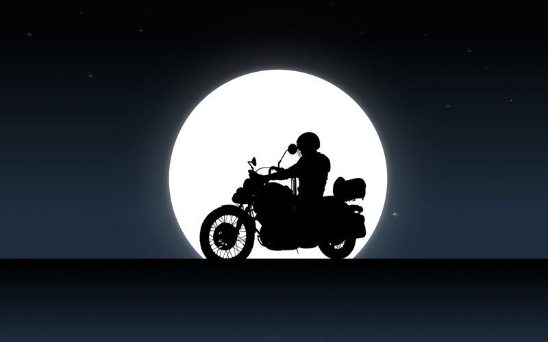 Motorcycle Rider Silhouette