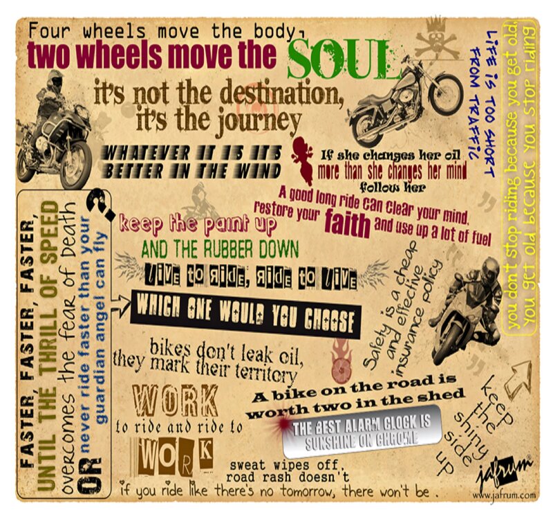 Motorcycle Riders Collage